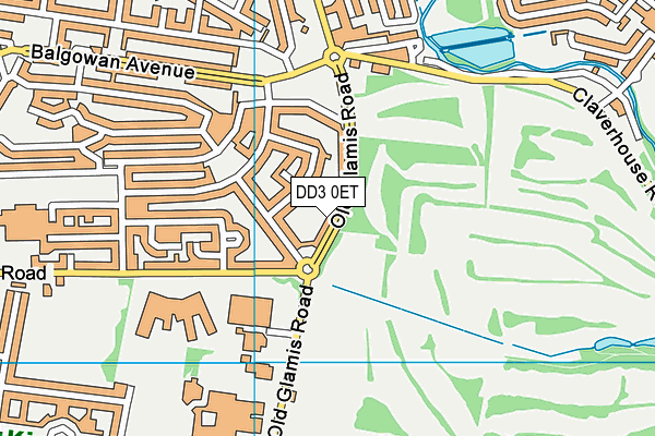 DD3 0ET map - OS VectorMap District (Ordnance Survey)