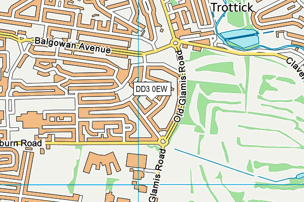 DD3 0EW map - OS VectorMap District (Ordnance Survey)