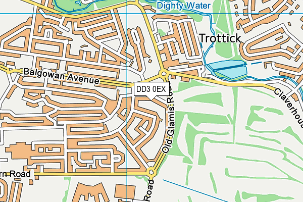 DD3 0EX map - OS VectorMap District (Ordnance Survey)
