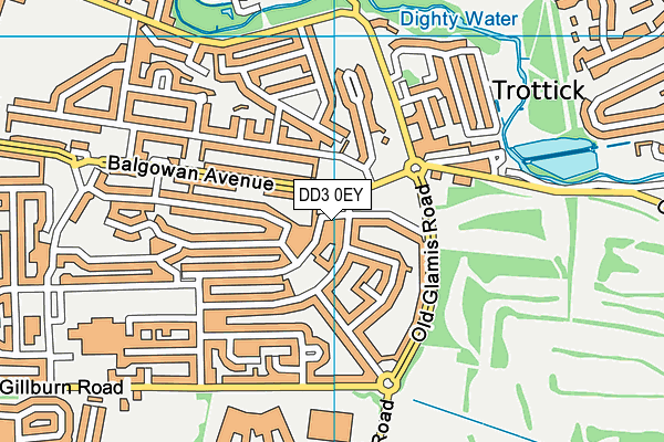 DD3 0EY map - OS VectorMap District (Ordnance Survey)