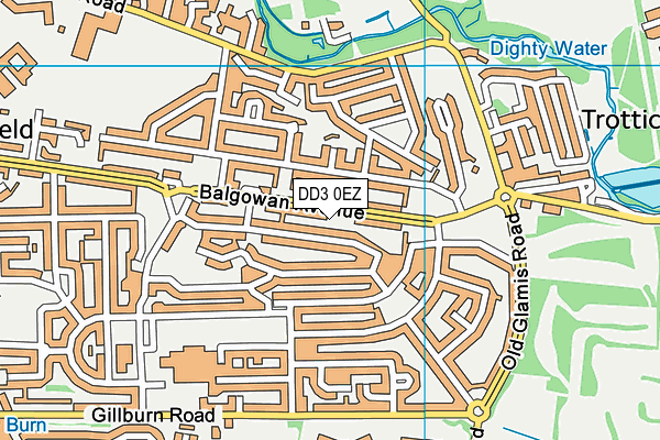 DD3 0EZ map - OS VectorMap District (Ordnance Survey)