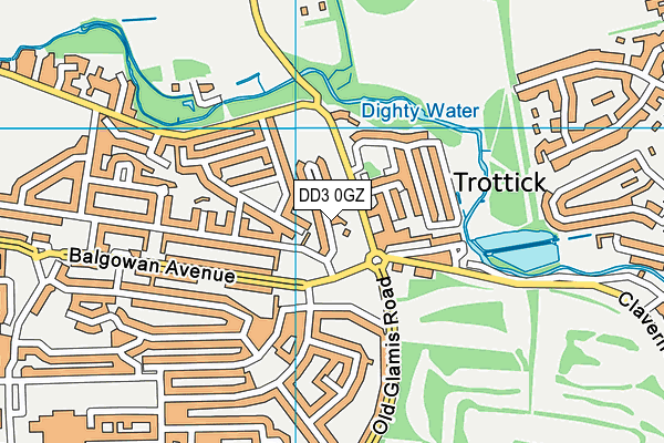 DD3 0GZ map - OS VectorMap District (Ordnance Survey)