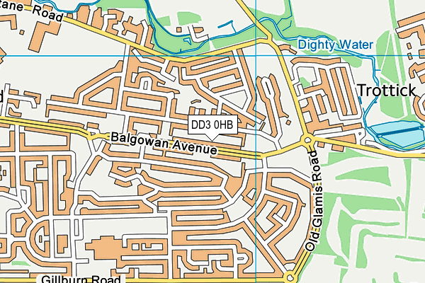 DD3 0HB map - OS VectorMap District (Ordnance Survey)