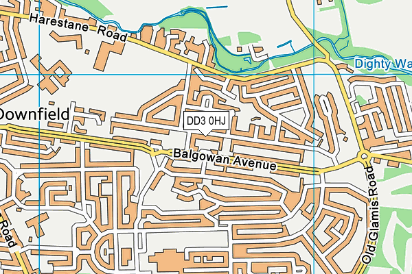 DD3 0HJ map - OS VectorMap District (Ordnance Survey)