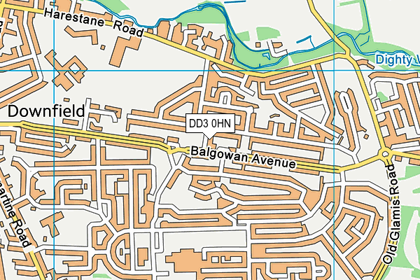 DD3 0HN map - OS VectorMap District (Ordnance Survey)