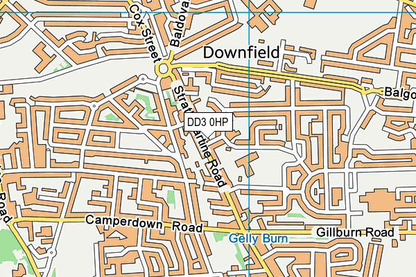 DD3 0HP map - OS VectorMap District (Ordnance Survey)