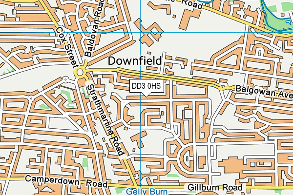 DD3 0HS map - OS VectorMap District (Ordnance Survey)