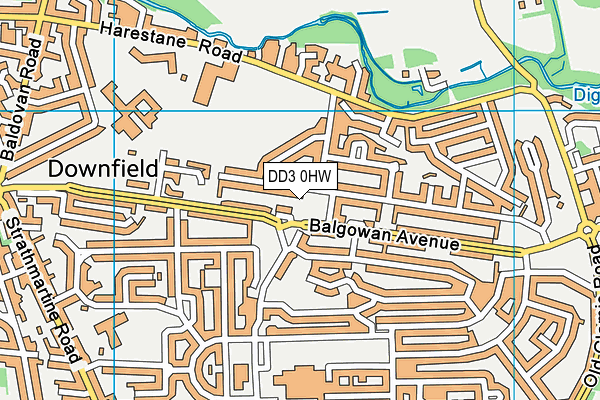 DD3 0HW map - OS VectorMap District (Ordnance Survey)