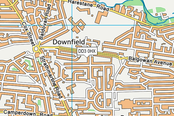 DD3 0HX map - OS VectorMap District (Ordnance Survey)
