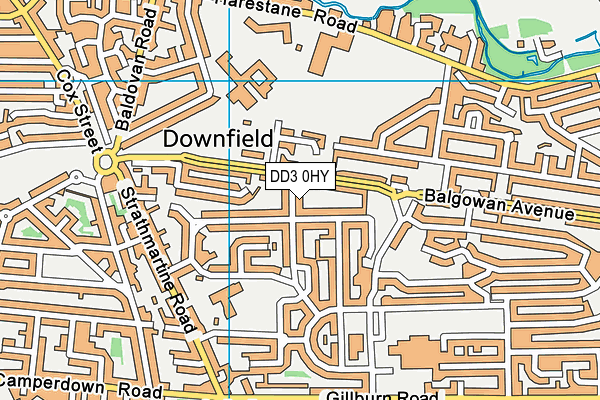 DD3 0HY map - OS VectorMap District (Ordnance Survey)