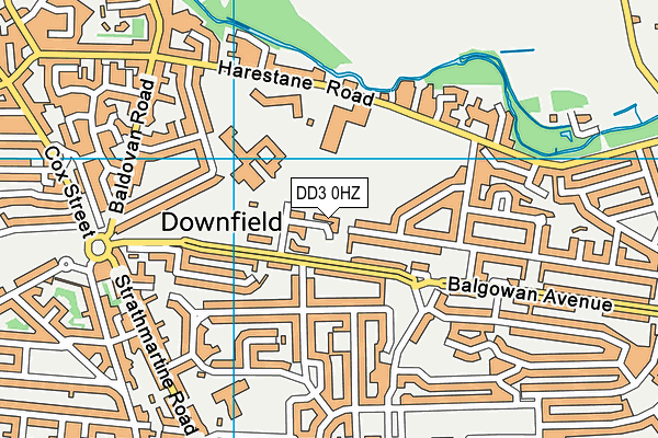 DD3 0HZ map - OS VectorMap District (Ordnance Survey)
