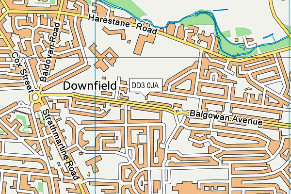 DD3 0JA map - OS VectorMap District (Ordnance Survey)