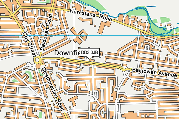 DD3 0JB map - OS VectorMap District (Ordnance Survey)