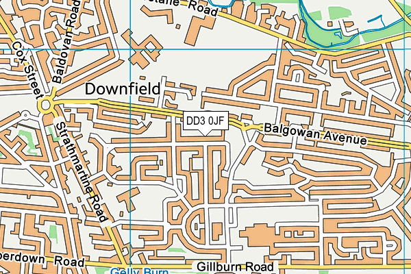 DD3 0JF map - OS VectorMap District (Ordnance Survey)