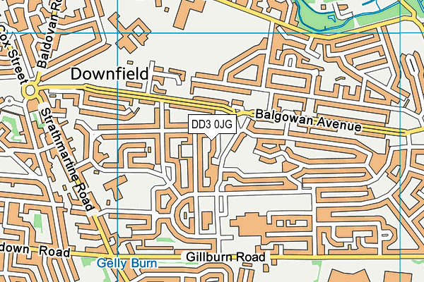 DD3 0JG map - OS VectorMap District (Ordnance Survey)