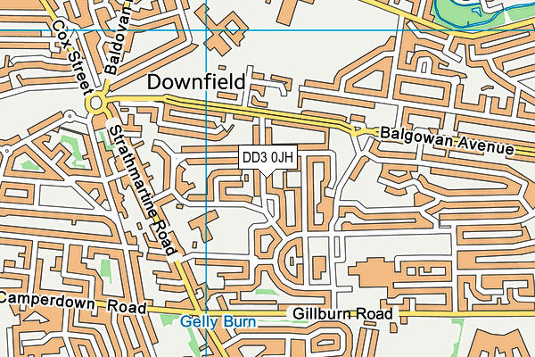 DD3 0JH map - OS VectorMap District (Ordnance Survey)