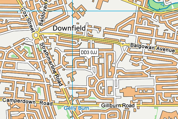 DD3 0JJ map - OS VectorMap District (Ordnance Survey)