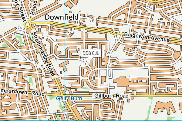 DD3 0JL map - OS VectorMap District (Ordnance Survey)