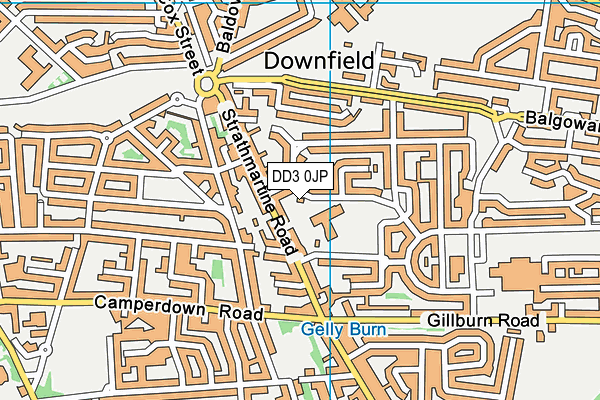 DD3 0JP map - OS VectorMap District (Ordnance Survey)