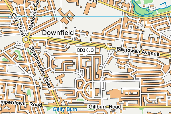 DD3 0JQ map - OS VectorMap District (Ordnance Survey)