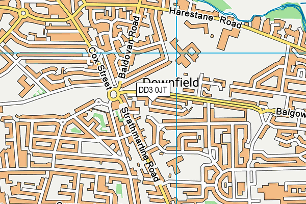 DD3 0JT map - OS VectorMap District (Ordnance Survey)