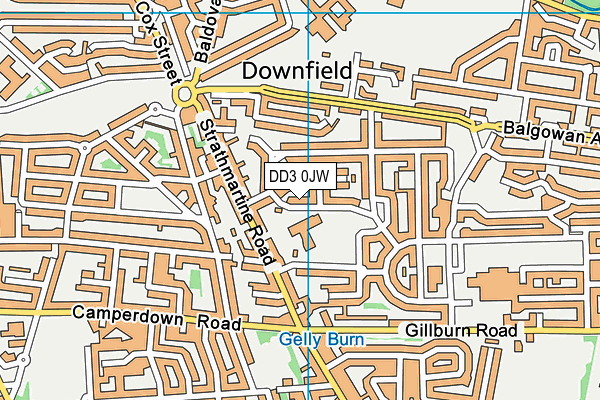 DD3 0JW map - OS VectorMap District (Ordnance Survey)