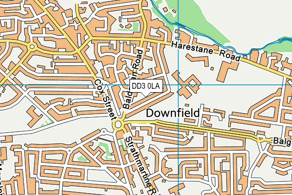 DD3 0LA map - OS VectorMap District (Ordnance Survey)