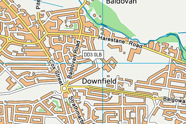 DD3 0LB map - OS VectorMap District (Ordnance Survey)