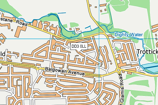 DD3 0LL map - OS VectorMap District (Ordnance Survey)