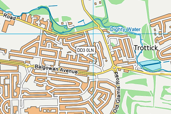 DD3 0LN map - OS VectorMap District (Ordnance Survey)