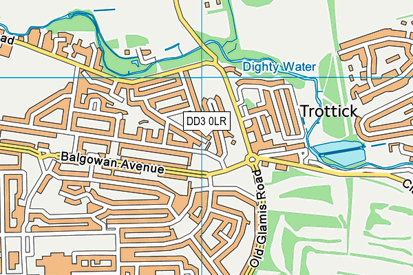 DD3 0LR map - OS VectorMap District (Ordnance Survey)