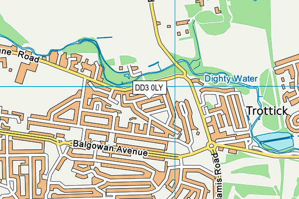 DD3 0LY map - OS VectorMap District (Ordnance Survey)