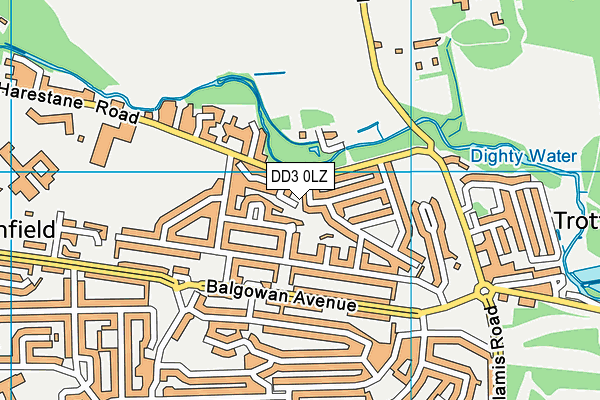 DD3 0LZ map - OS VectorMap District (Ordnance Survey)