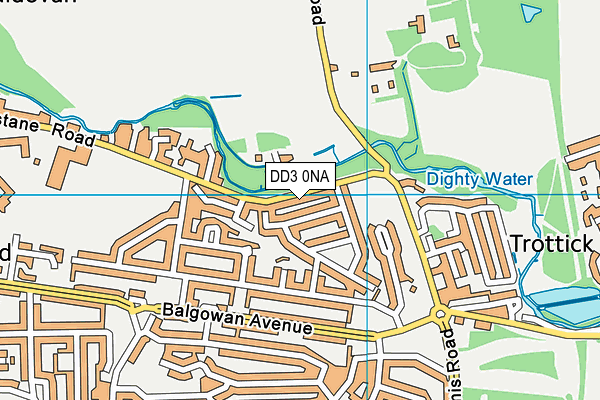 DD3 0NA map - OS VectorMap District (Ordnance Survey)