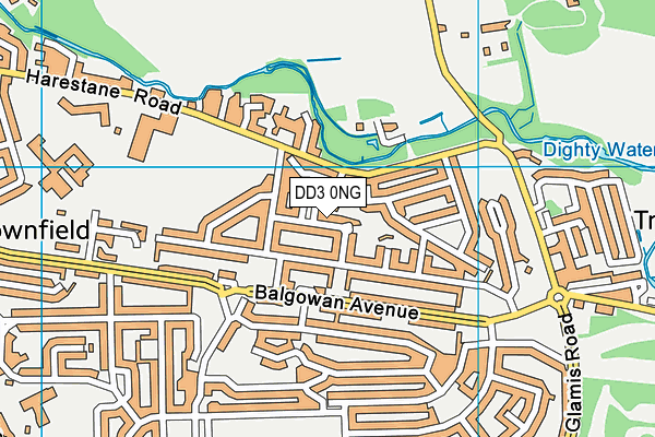 DD3 0NG map - OS VectorMap District (Ordnance Survey)
