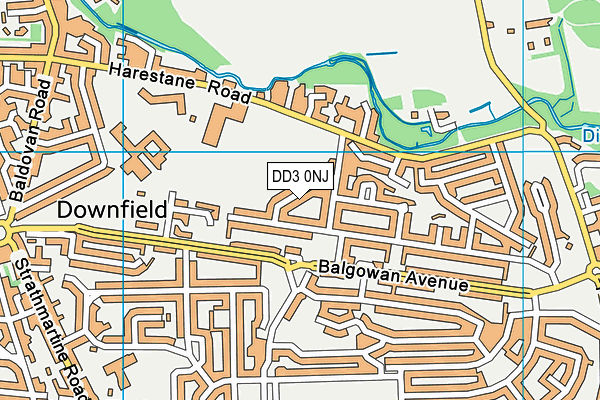 DD3 0NJ map - OS VectorMap District (Ordnance Survey)