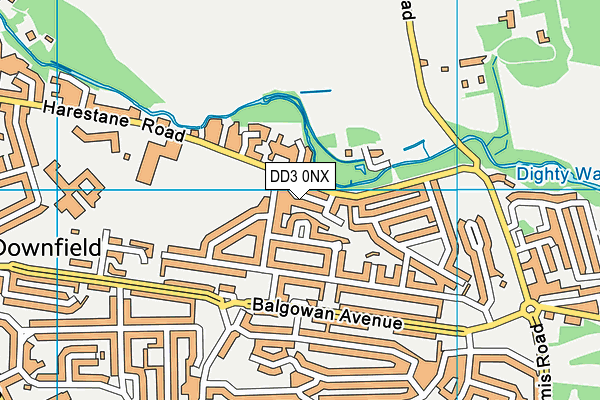 DD3 0NX map - OS VectorMap District (Ordnance Survey)