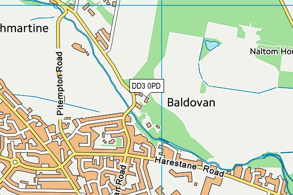 DD3 0PD map - OS VectorMap District (Ordnance Survey)