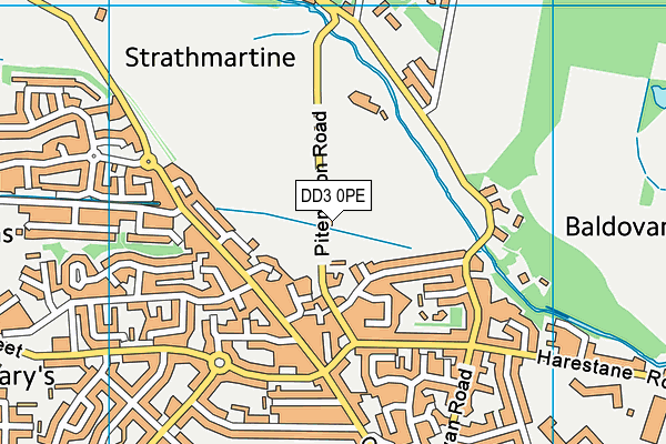 DD3 0PE map - OS VectorMap District (Ordnance Survey)