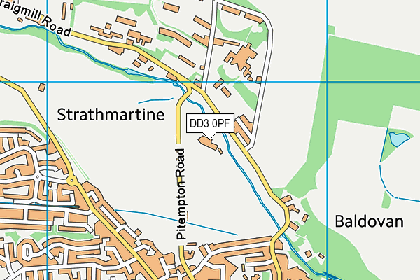 DD3 0PF map - OS VectorMap District (Ordnance Survey)