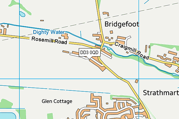 DD3 0QD map - OS VectorMap District (Ordnance Survey)