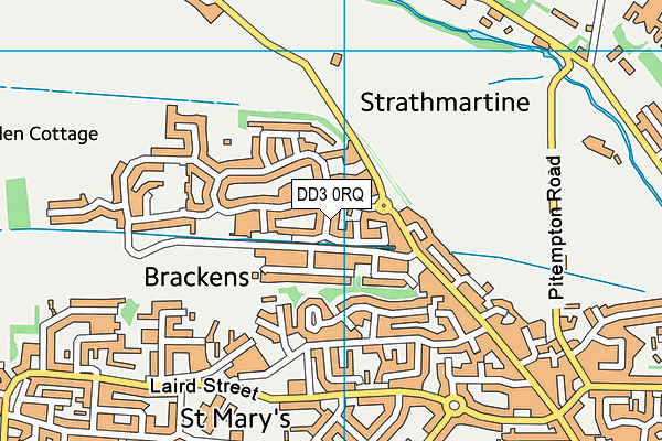 DD3 0RQ map - OS VectorMap District (Ordnance Survey)