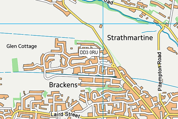 DD3 0RU map - OS VectorMap District (Ordnance Survey)
