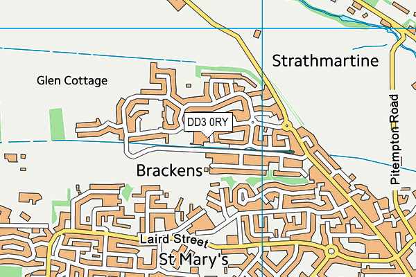 DD3 0RY map - OS VectorMap District (Ordnance Survey)