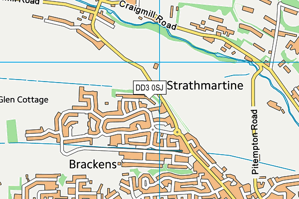 DD3 0SJ map - OS VectorMap District (Ordnance Survey)