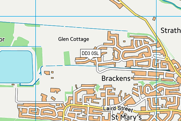 DD3 0SL map - OS VectorMap District (Ordnance Survey)