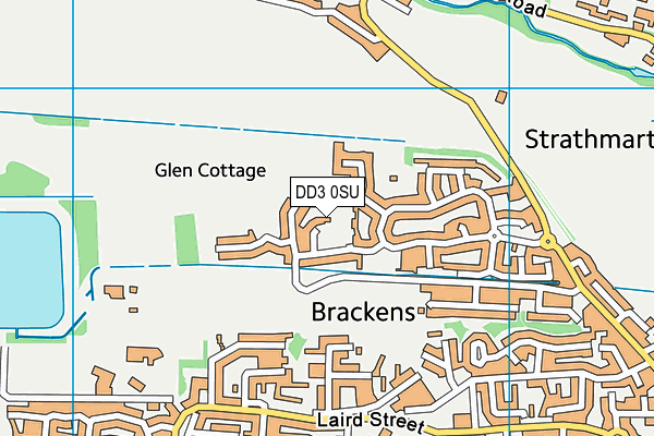 DD3 0SU map - OS VectorMap District (Ordnance Survey)