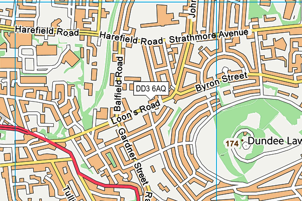 DD3 6AQ map - OS VectorMap District (Ordnance Survey)