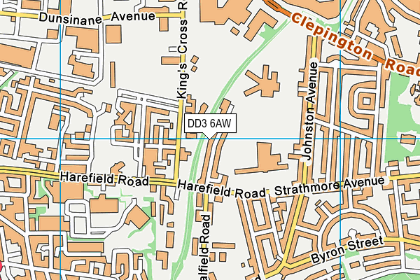 DD3 6AW map - OS VectorMap District (Ordnance Survey)