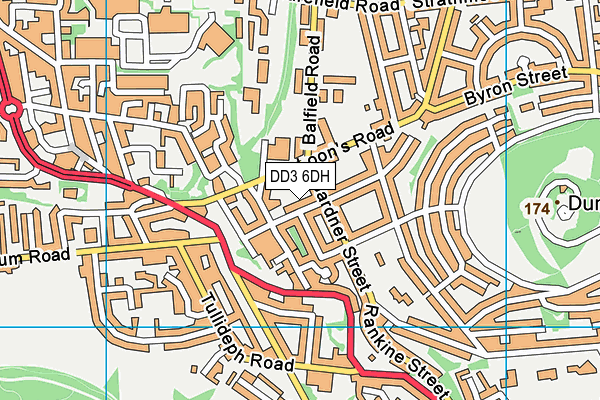 DD3 6DH map - OS VectorMap District (Ordnance Survey)
